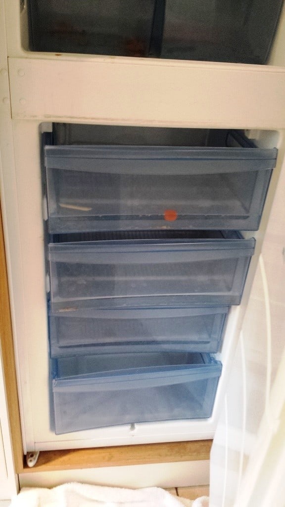 fridge freezer before cleaning