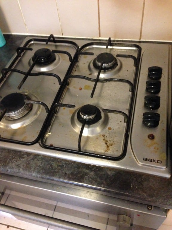 cooker before cleaning