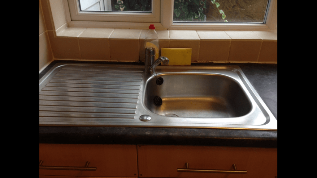 kitchen sink after cleaning