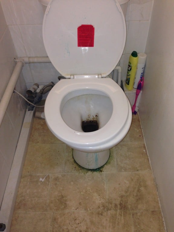 toilet before cleaning